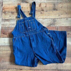 Big Smith Men's Vintage Denim Jean Overalls in Medium Wash Blue -42